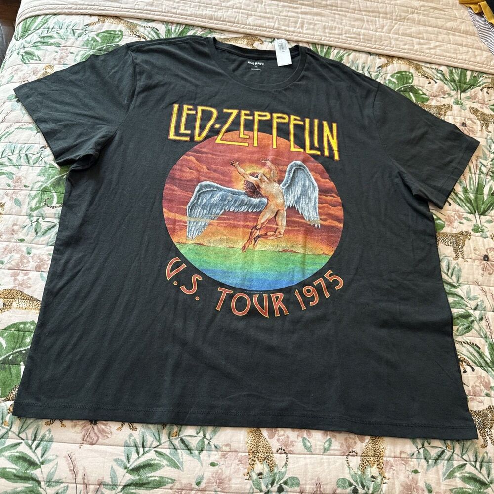 Led Zeppelin US Tour 1975 Men’s T-Shirt Sz 2XL Old Navy